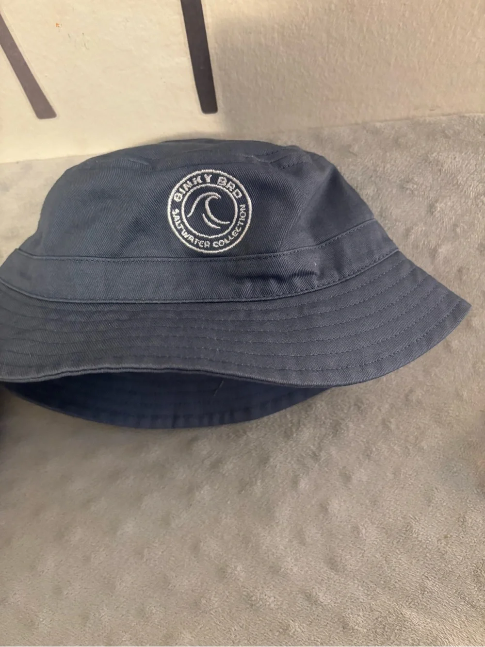 Kids Navy Bucket Hat with Surf Logo